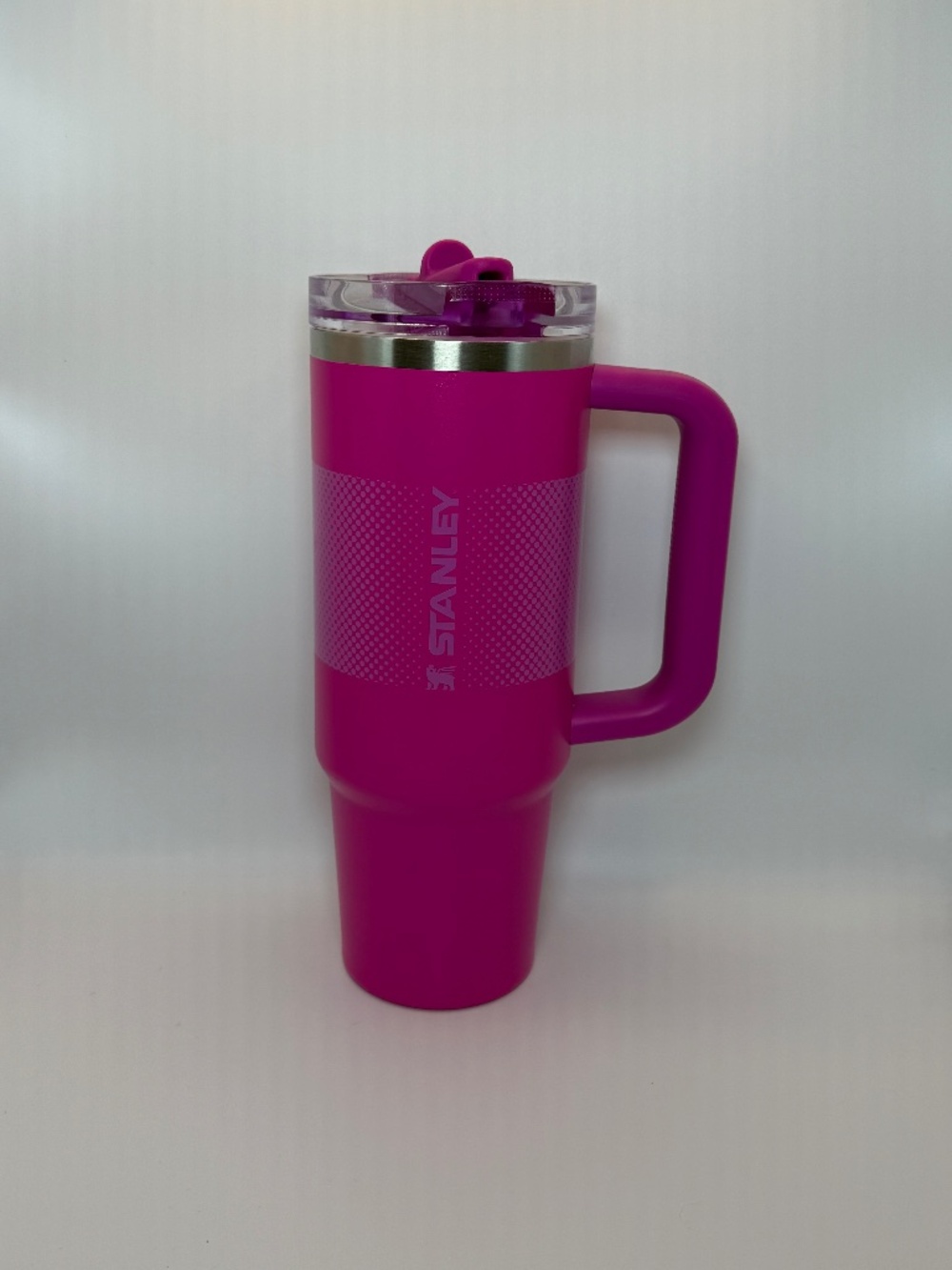 Stanley 30 oz Pink Tumbler with Flip-Up Straw Lid & Handle
